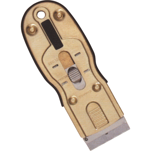 Grattoirs &agrave; lame de rasoir ergonomique, Lame Acier au carbone, Largeur 1-1/2", Manche Caoutchouc Auto-Cam