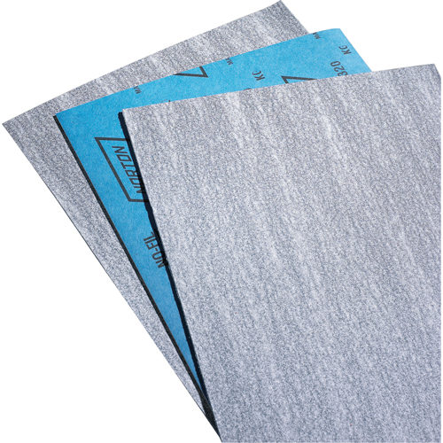 Papier abrasif en feuilles de papier - No-Fil Durite A475, 9" x 11", Grain P80-B, Carbure de silicium Auto-Cam