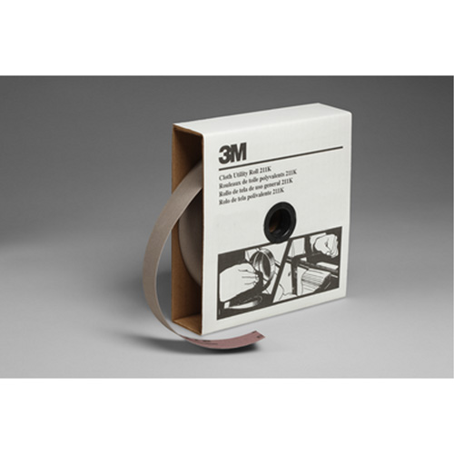 Rouleau de toile abrasive utilitaire 211K, Oxyde d'aluminium, 1-1/2" la x 150' lo, Grain 220 Auto-Cam