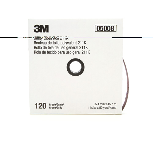 Utility Roll 211K, Aluminum Oxide, 1" W x 150' L, 120 Grit Auto-Cam