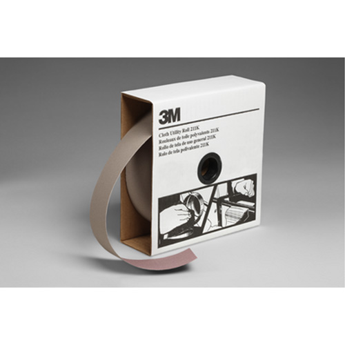 Rouleau de toile abrasive utilitaire 211K, Oxyde d'aluminium, 2" la x 150' lo, Grain 100 Auto-Cam