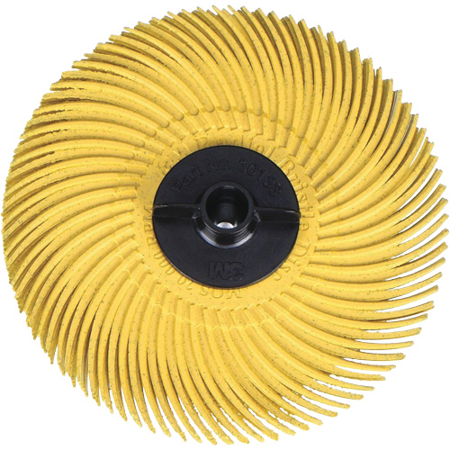 Scotch-Brite Radial Bristle Disc, Aluminum Oxide, 80 Grit, 3" Dia. Auto-Cam