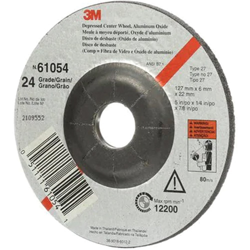 Depressed Centre Grinding Wheel, 5" x 27, Aluminum Oxide Auto-Cam