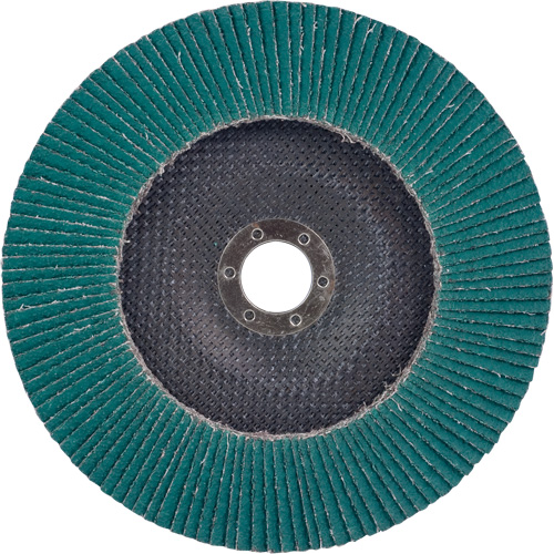 Disque &agrave; lamelles 577F, 7" x 5/8"-11, Type 27, Grain 36, Alumine de zirconium Auto-Cam