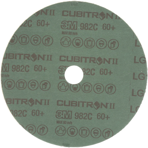 Disques en fibre mod&egrave;le 982C Cubitron II , Grain de c&eacute;ramique, 60+, 7" Dia x 7/8" Arbre Auto-Cam