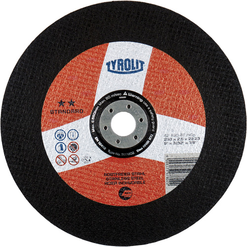 Premium INOX Cutting Disc, 6" x 5/64", 7/8" Arbor, Type 27, Aluminum Oxide, 10200 RPM Auto-Cam