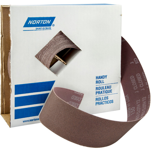 Rouleau de toile abrasive Metalite, Oxyde d'aluminium, 2" la x 150' lo, Grain 220 Auto-Cam