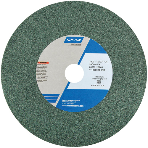 Bench and Pedestal Grinding Wheel, 14" x 2", 1-1/2" Arbor, 1, Silicon Carbide Auto-Cam