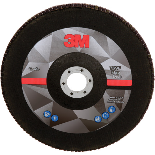769F Quick Change Flap Disc, 7" x 5/8"-11, Type 27, 40+ Grit, Aluminum Oxide/Ceramic Auto-Cam