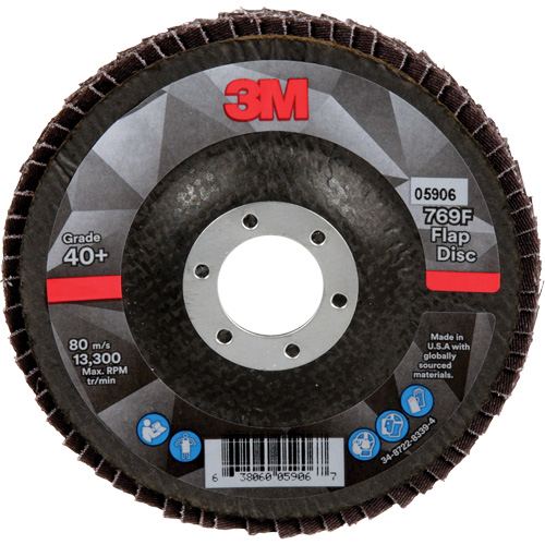 769F Quick Change Flap Disc, 4-1/2" x 7/8", Type 29, 40+ Grit, Ceramic Auto-Cam