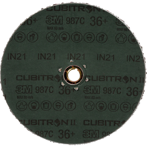 Disque en fibre 987C Cubitron II, C&eacute;ramique, 36+, 4-1/2" Dia Auto-Cam