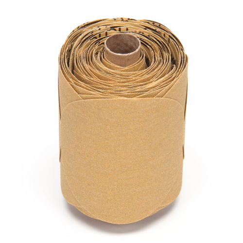 Rouleau de disques dor&eacute;s 216U Stikit, Oxyde d'aluminium, 5" la x 52' lo, Grain P100 Auto-Cam