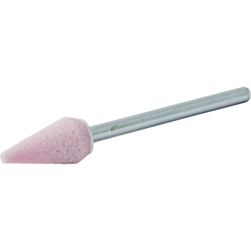 Vitrified Bond Mounted Point, B53, Aluminum Oxide, 5/16" Dia., 5/8" L, 80 Grit Auto-Cam