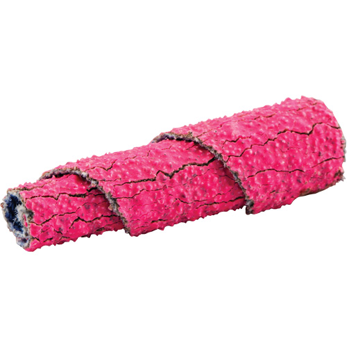 R928 Tapered Spiral Roll, 60 Grit, 3/8" Dia., Ceramic Alumina, 1-1/2" L, 1/8" Arbor Auto-Cam