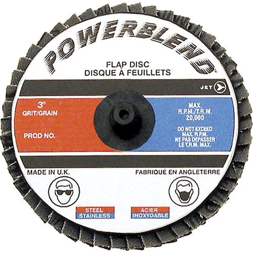 Powerblend Roll-On Flap Disc, 2" x Z60 Grit Auto-Cam