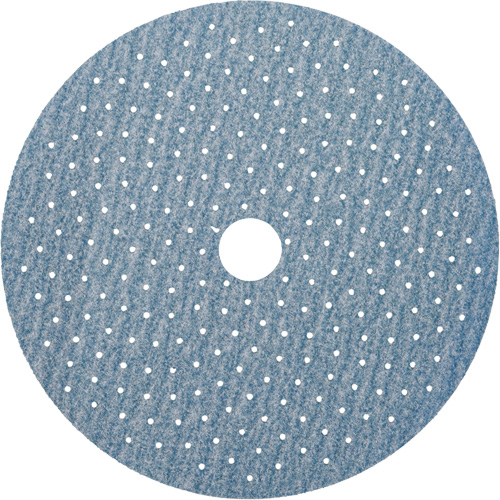 Dry Ice Multi-Air Cyclonic A975 H&L Center Hole Vacuum Disc, 6" Dia., P280 Grit, Ceramic Alumina Auto-Cam