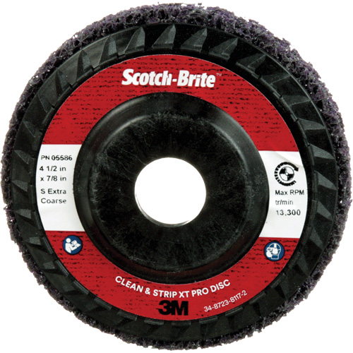 Disque Clean and Strip XT Pro XO-DC Scotch-Brite, 4-1/2" dia., Grain Extra grossier, Carbure de silicium Auto-Cam