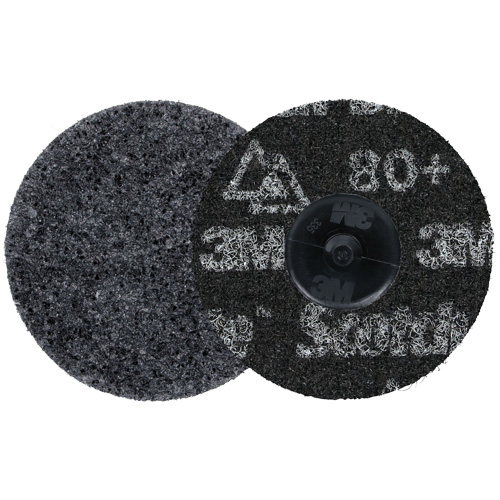 Scotch-Brite Roloc Precision Heavy Duty Surface Conditioning Disc, HD-DR, 3" Dia., 80+ Grit, Ceramic Auto-Cam