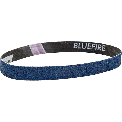 Courroie pour ponceuse BlueFire, 3/4" la x 20-1/2" lo, Alumine de zirconium, Grain 80 Auto-Cam