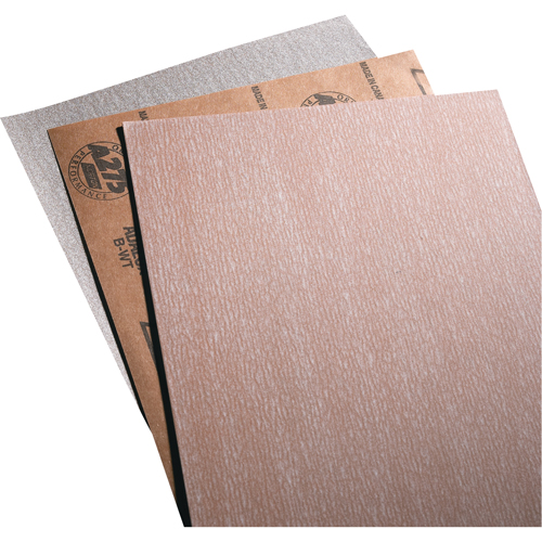 Papier abrasif en feuilles de papier - No-Fil Adalox A275, 9" x 11", Grain 80, Oxyde d'aluminium Auto-Cam