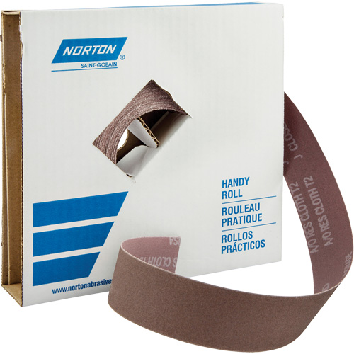 Rouleaux pour l'atelier Metalite K225, Oxyde d'aluminium, 1-1/2" la x 150' lo, Grain 40 Auto-Cam