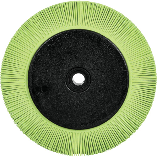 Scotch-Brite Type S Precision Radial Bristle Brush PN-RB with Flange, Ceramic, 50+ Grit, 8" Dia. Auto-Cam
