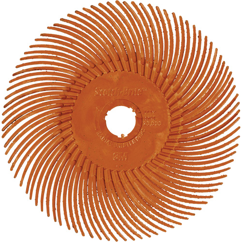 Scotch-Brite Type C Precision Radial Bristle Brush PN-RB, Ceramic, 80+ Grit, 2" Dia. Auto-Cam