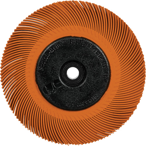 Scotch-Brite Type C Precision Radial Bristle Brush PN-RB with Adapter, Ceramic, 80+ Grit, 6" Dia. Auto-Cam