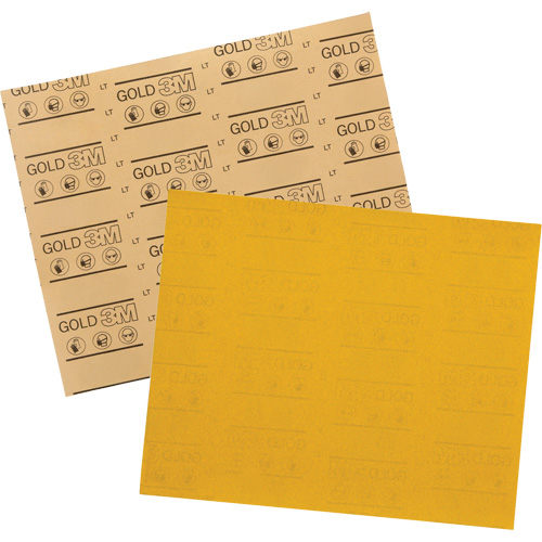 Gold Abrasive Sheet 12544, 9" x 11", 220 Grit, Aluminum Oxide Auto-Cam
