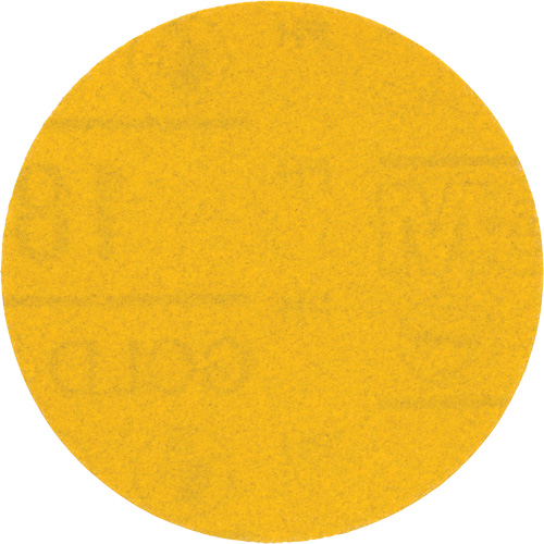 Hookit Gold Abrasive Disc, 09213, 3" Dia., 180 Grit, Aluminum Oxide, C-Weight Auto-Cam