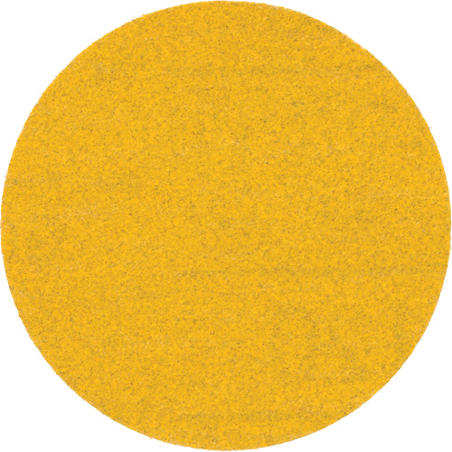 Hookit Gold Abrasive Disc, 3" Dia., 120 Grit, Aluminum Oxide, C Weight Auto-Cam