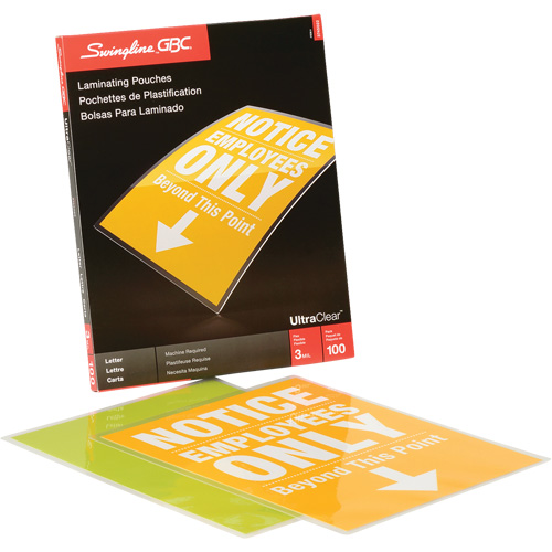 Laminated Letter Size Pouch Auto-Cam