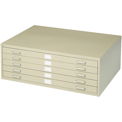 Steel Plan Files, 5 Drawers, 40-3/8" W x 29-3/8" D x 16-1/2" H Auto-Cam