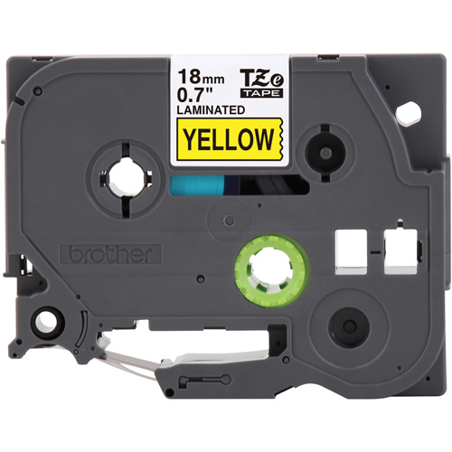 Tape Cartridge for P-touch&reg; Labeling System, 18 mm x 8 m, Black on Yellow Auto-Cam