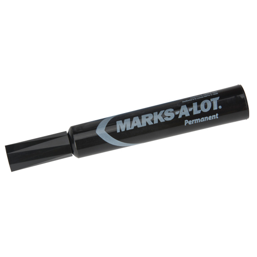 Marks-a-Lot Permanent Markers, Chisel, Black Auto-Cam