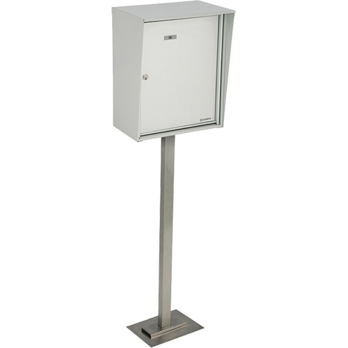 Collecting Boxes, Pedestal -Mounted, 21" x 12-7/8", Aluminum Auto-Cam
