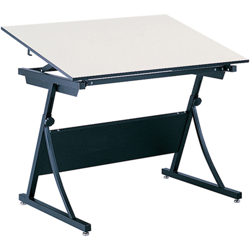 PlanMaster Height-Adjustable Drafting Table, 43" W x 29-1/2" - 37-1/2" H, Black Auto-Cam