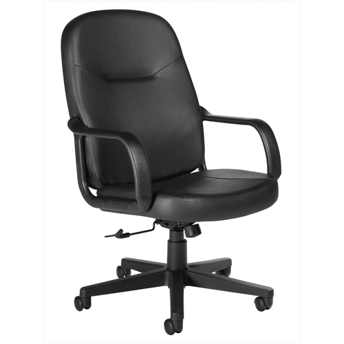 Fauteuil de bureau, Cuir, Noir Auto-Cam