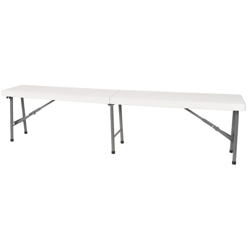 Folding Bench, Polyethylene, 72" L x 12" W x 17" H Auto-Cam