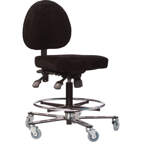 Si&egrave;ges ergonomiques pour le soudage TF180, Su&egrave;de, Noir, Capacit&eacute; 300 lb Auto-Cam