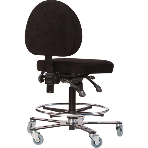 Si&egrave;ges ergonomiques pour le soudage TF180, Su&egrave;de, Noir, Capacit&eacute; 300 lb Auto-Cam