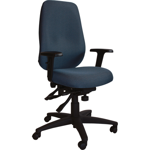 Chaises ergonomiques de s&eacute;rie petite Cierra, Tissu, Bleu, Capacit&eacute; 300 lb Auto-Cam
