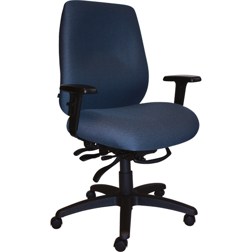 Cierra Heavy Duty Ergonomic Chairs, Fabric, Blue, 400 lbs. Capacity Auto-Cam