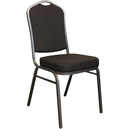 Chaises empilables, Tissu, Hauteur 37", Capacit&eacute; 275 lb, Noir Auto-Cam