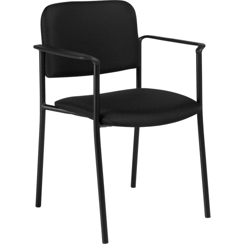 Chaises empilables, Tissu, Hauteur 32", Capacit&eacute; 300 lb, Noir Auto-Cam