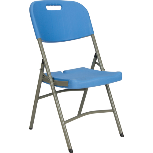 Chaise pliante, Poly&eacute;thyl&egrave;ne, Bleu, Capacit&eacute; 350 lb Auto-Cam
