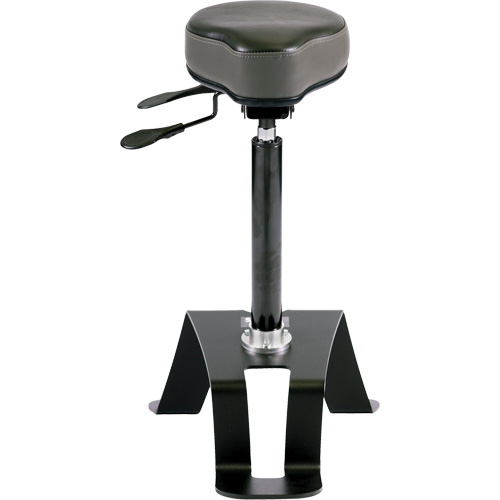TA180 Ergonomic Sit/Stand Chair, Vinyl Seat, Black Auto-Cam
