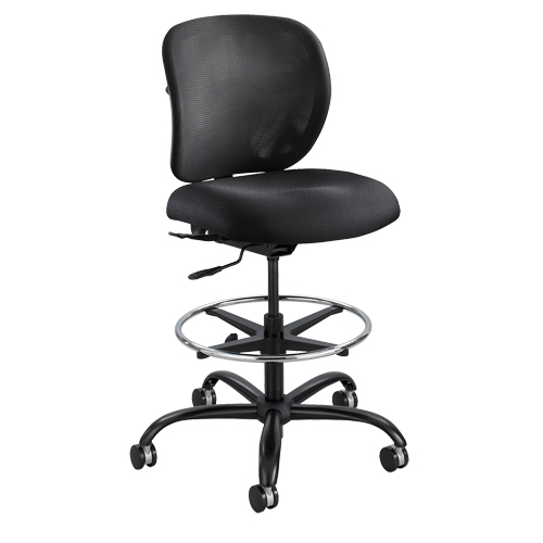Vue Heavy-Duty Stool, Nylon, Black, 350 lbs. Capacity Auto-Cam