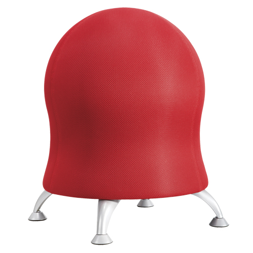 Zenergy Ball Chair, Fabric, Red, 250 lbs. Capacity Auto-Cam