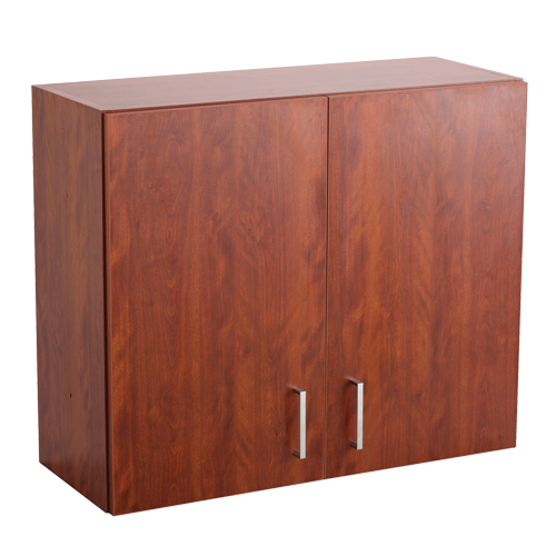 Modular Wall Cabinet, 30" H x 36" W x 15" D, 1 Shelves, Melamine, Mahogany Auto-Cam